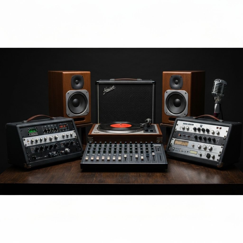 Music and sound equipment close-up